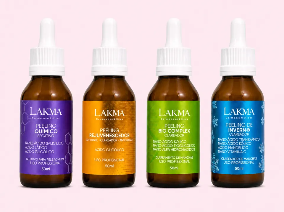 Linha de peelings profissionais Lakma